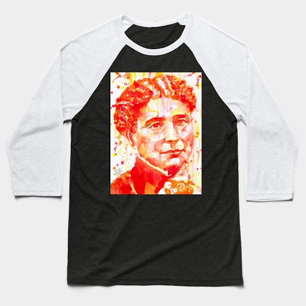 AMELIA BLOOMER watercolor portrait Baseball T-Shirt by lautir